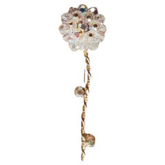 Mid-Century 12K Gold-Filled Brooch with Natural Baltic Amber Pear Figural Pin