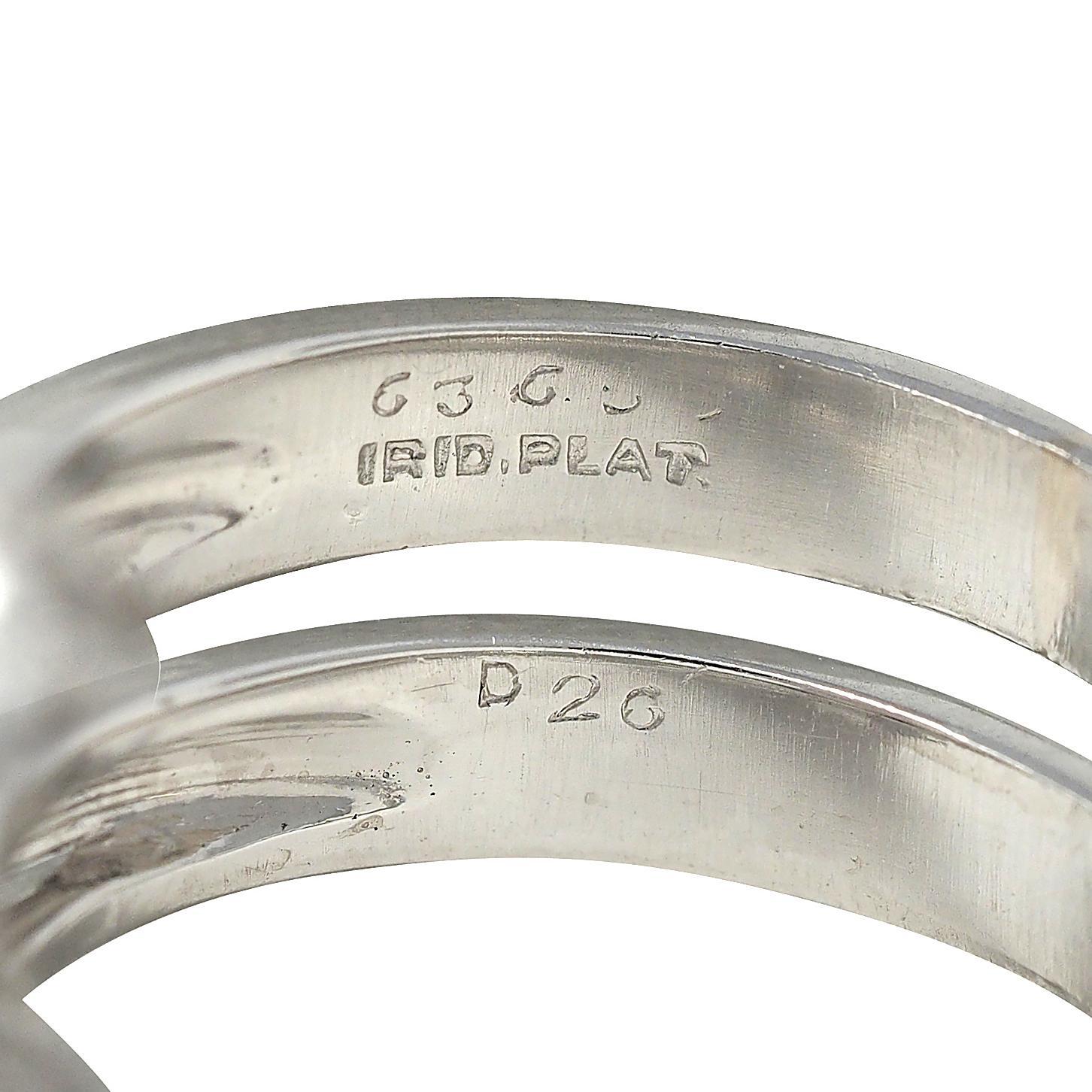 Anello aureola vintage in platino con zaffiro e diamante da 1,30 CTW di metà secolo in vendita 2