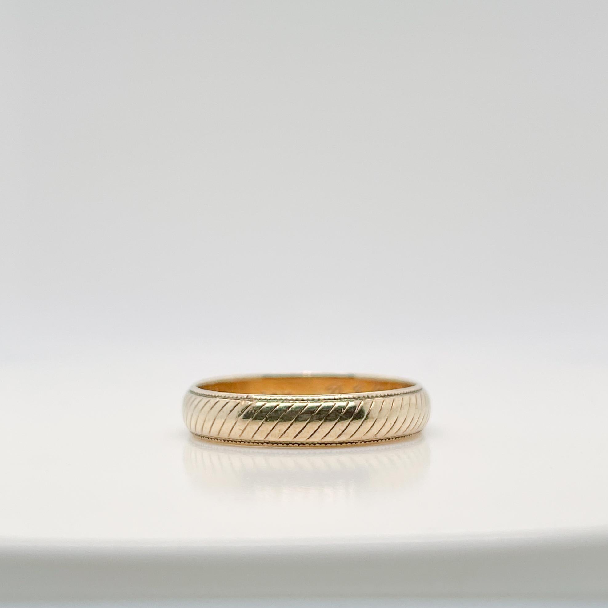 mid century wedding band