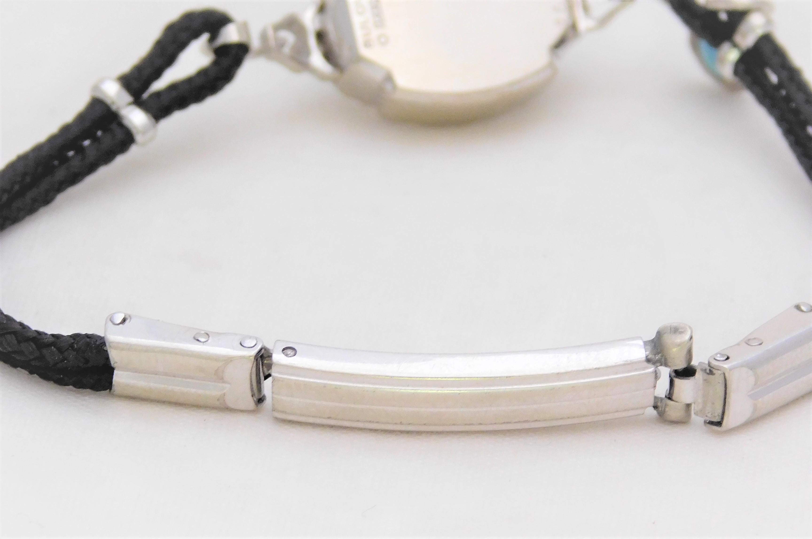 Midcentury 14 Karat White Gold and Diamond Ladies Bulova Wristwatch 1