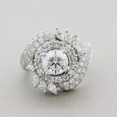 Mid-Century 1,42 Karat Diamant-Gold-Verlobungsring