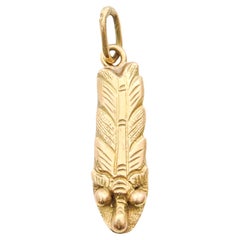 14 Karat Gold Fantasie-Tierkreation-Anhänger mit Anhänger