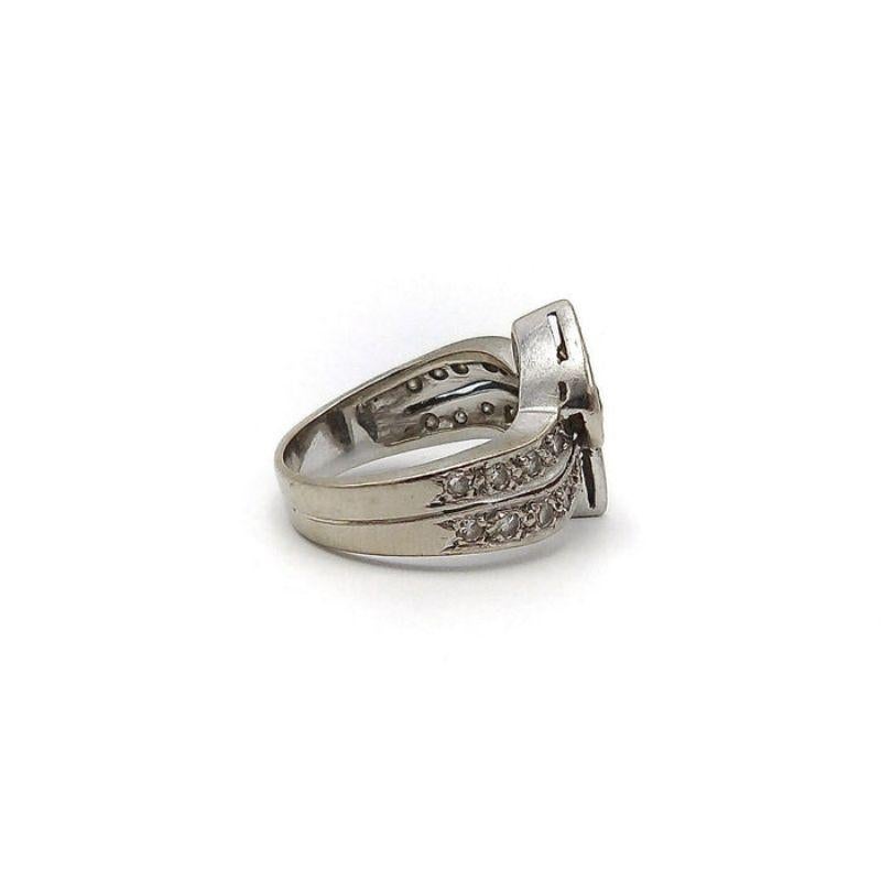 Brilliant Cut Mid-Century 14K Gold Moi Et Toi Diamond Ring by Sarkin For Sale