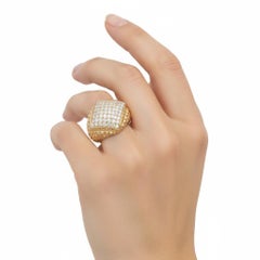 Ring aus der Mitte des Jahrhunderts aus 14kt Gelbgold mit Diamanten