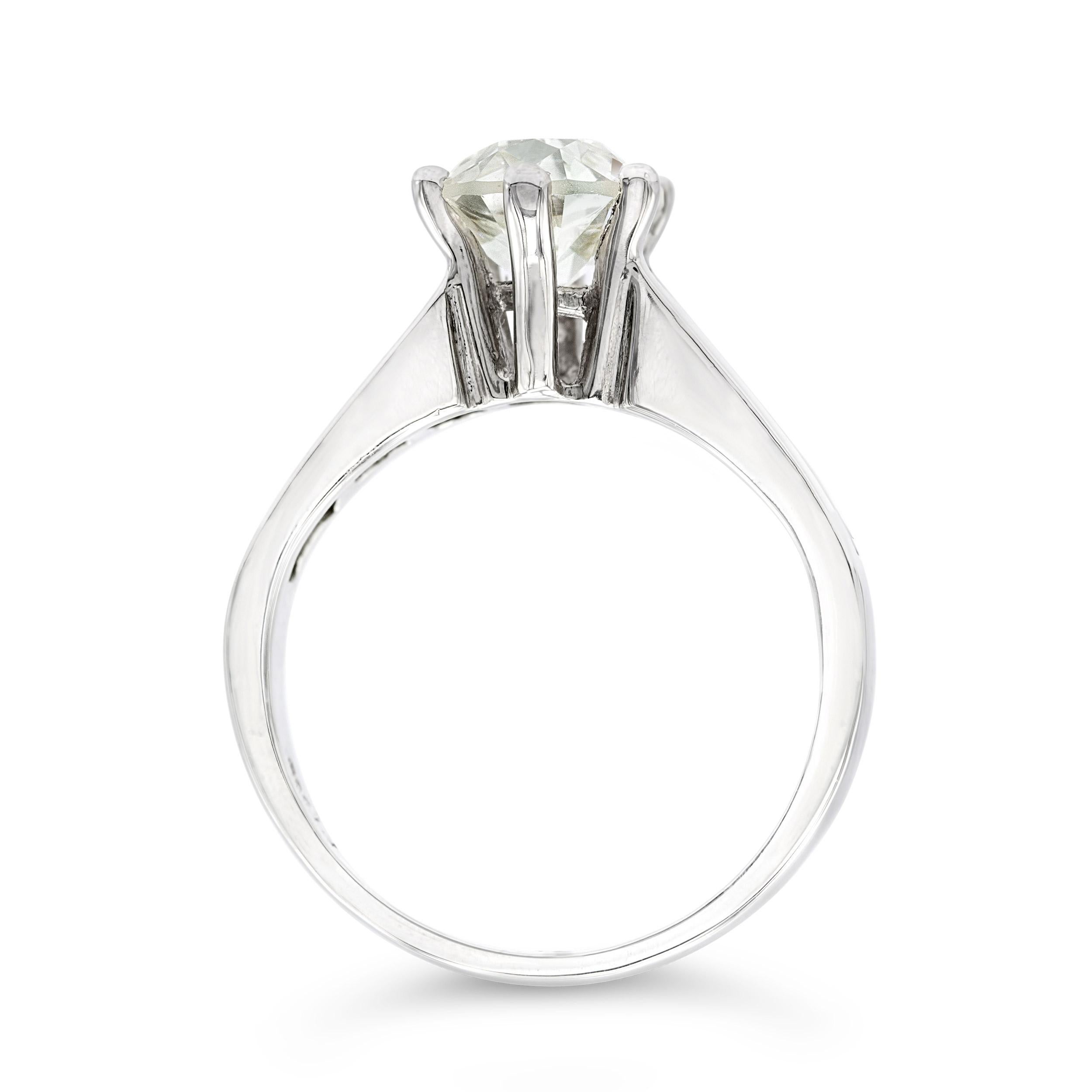 diamond shoulder engagement ring
