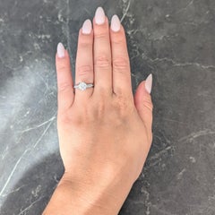 Mid-Century 1.58 CTW Diamond Platinum Vintage Engagement Ring GIA