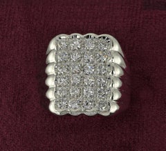 Mid century 1.65 CT G VVS Diamond 18 Kt Unisex Ring