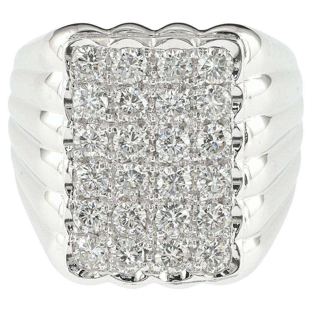 Mitte des Jahrhunderts 1,65 CT G VVS Diamant 18 Kt Unisex-Ring