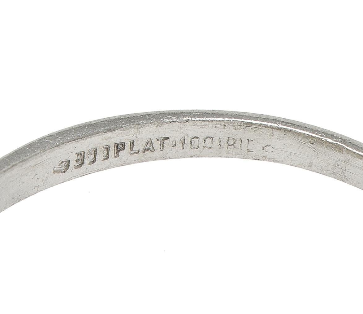 Anello di fidanzamento vintage in platino con diamante Old Mine Cut 1,71 CTW di metà secolo, GIA in vendita 2