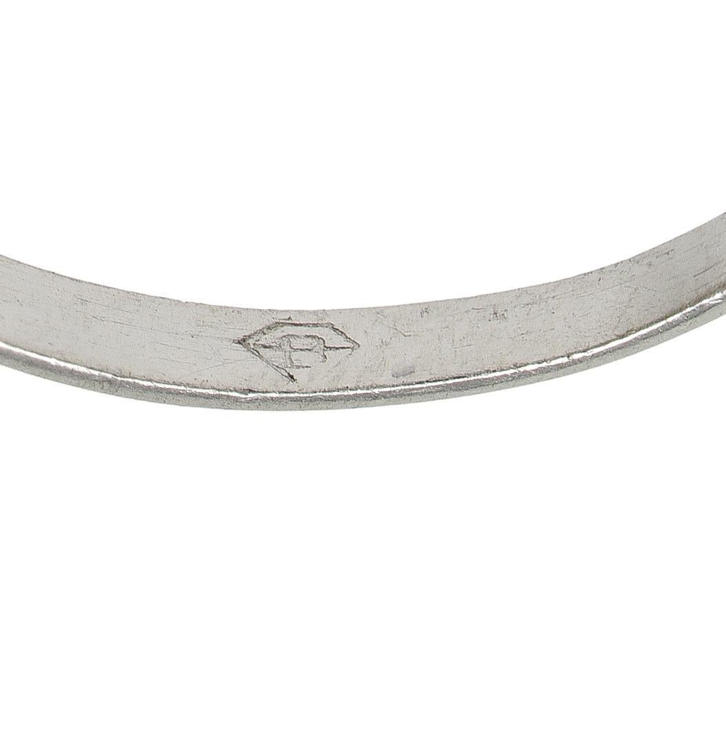 Anello di fidanzamento vintage in platino con diamante Old Mine Cut 1,71 CTW di metà secolo, GIA in vendita 3