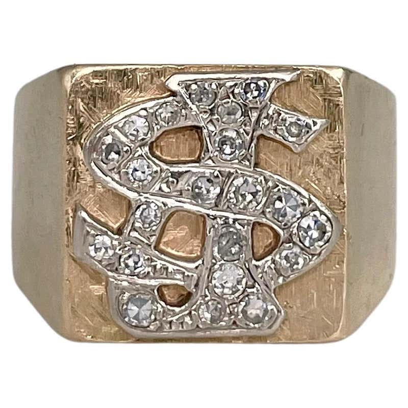 Signet Ring Letter S - 7 For Sale on 1stDibs | letter a signet ring, s ...
