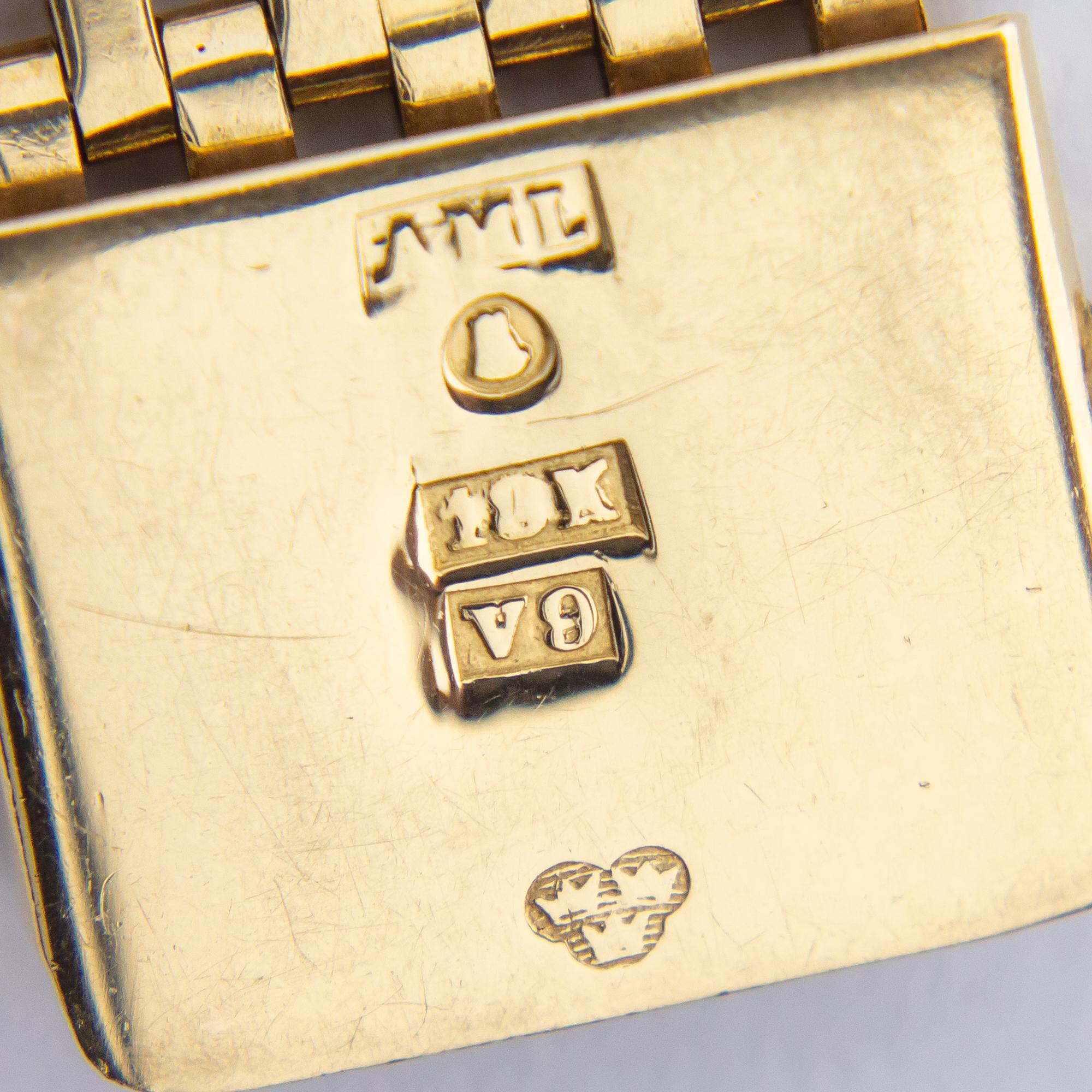 Modernist Mid Century, 18 Karat Gold, Swedish 'Gate Link' Bracelet For Sale