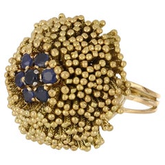 Mid-Century Pom-Pom-Ring aus 18 Karat Gold