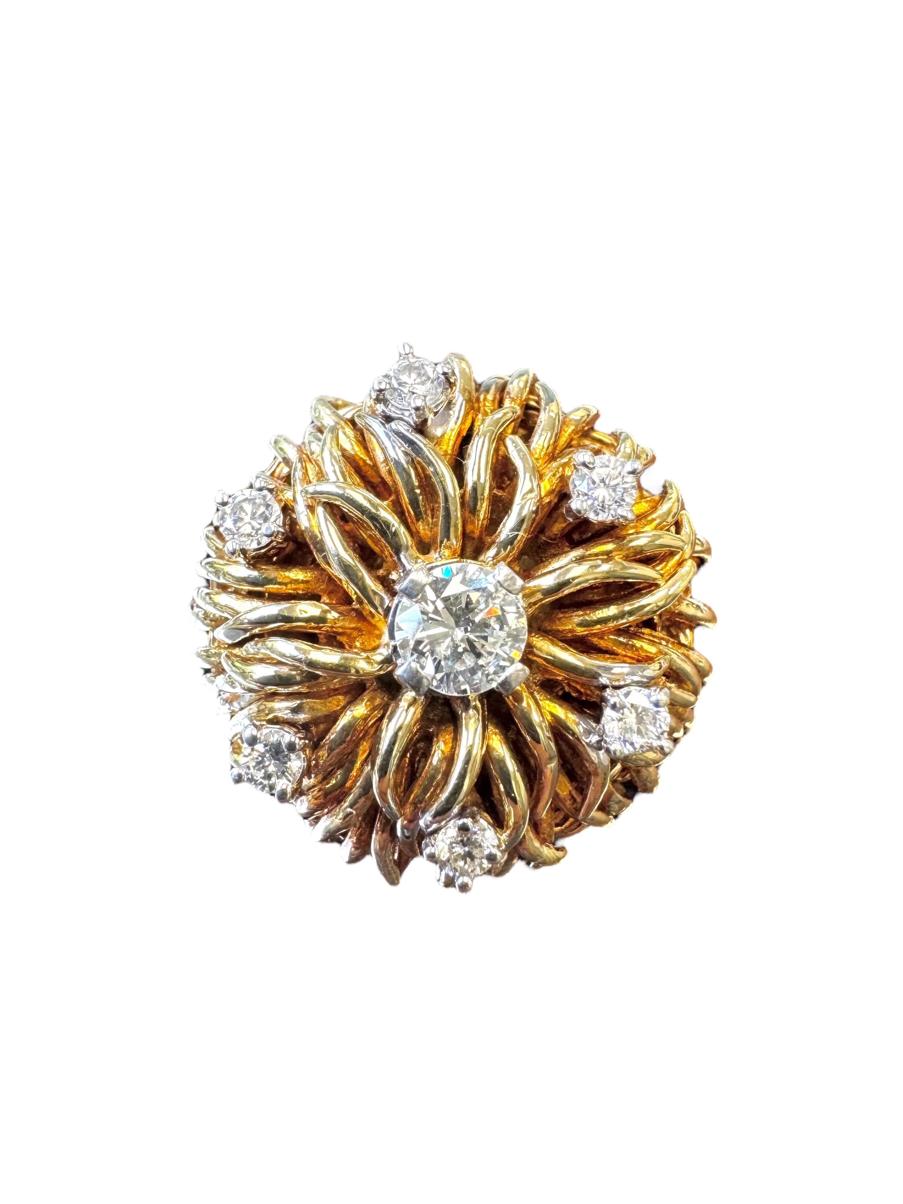 18K Gelbgold und Diamant Tiffany Ring für Damen oder Herren im Angebot
