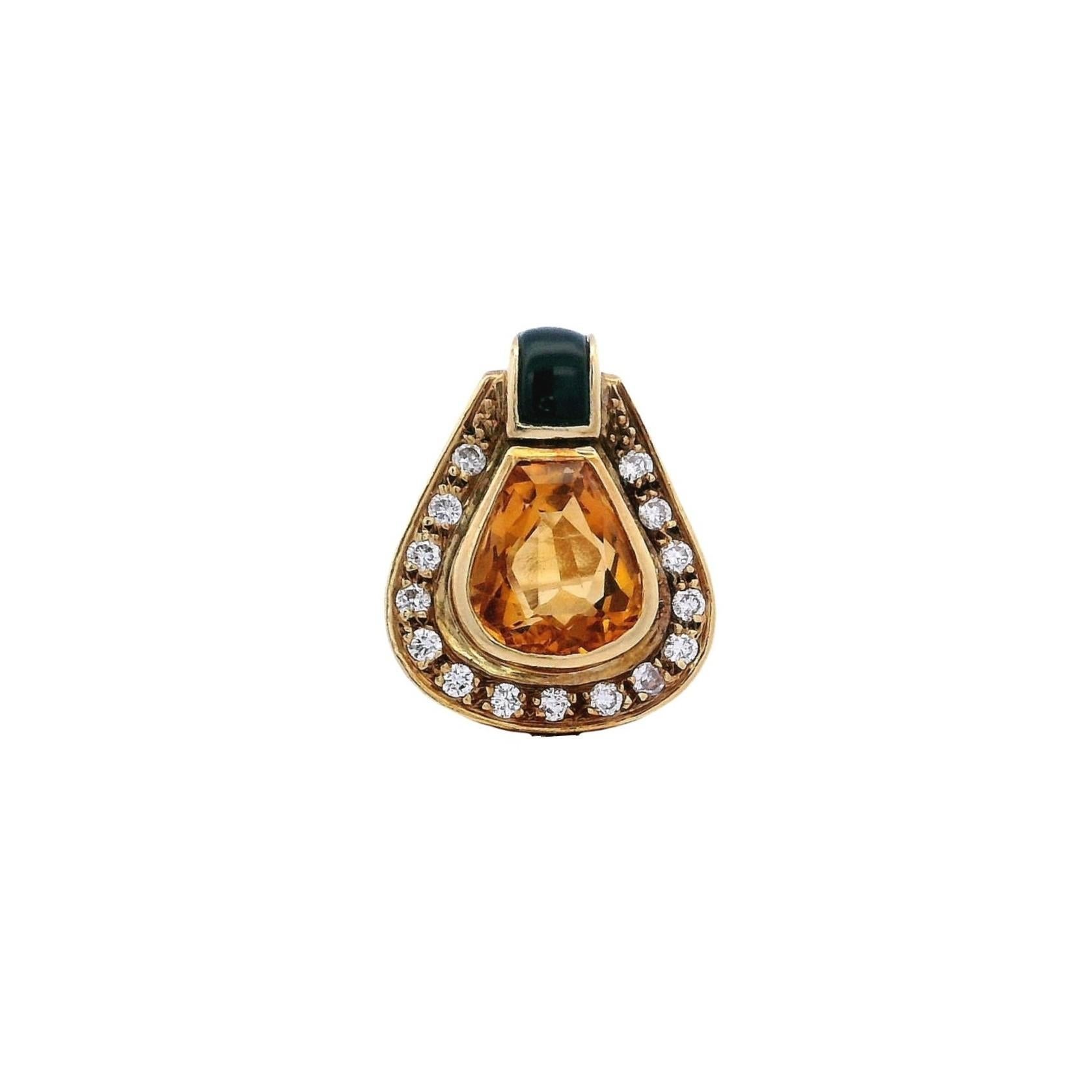 Orecchini Day & Night in oro 18kt di metà secolo con diamanti e pietre preziose in vendita 2