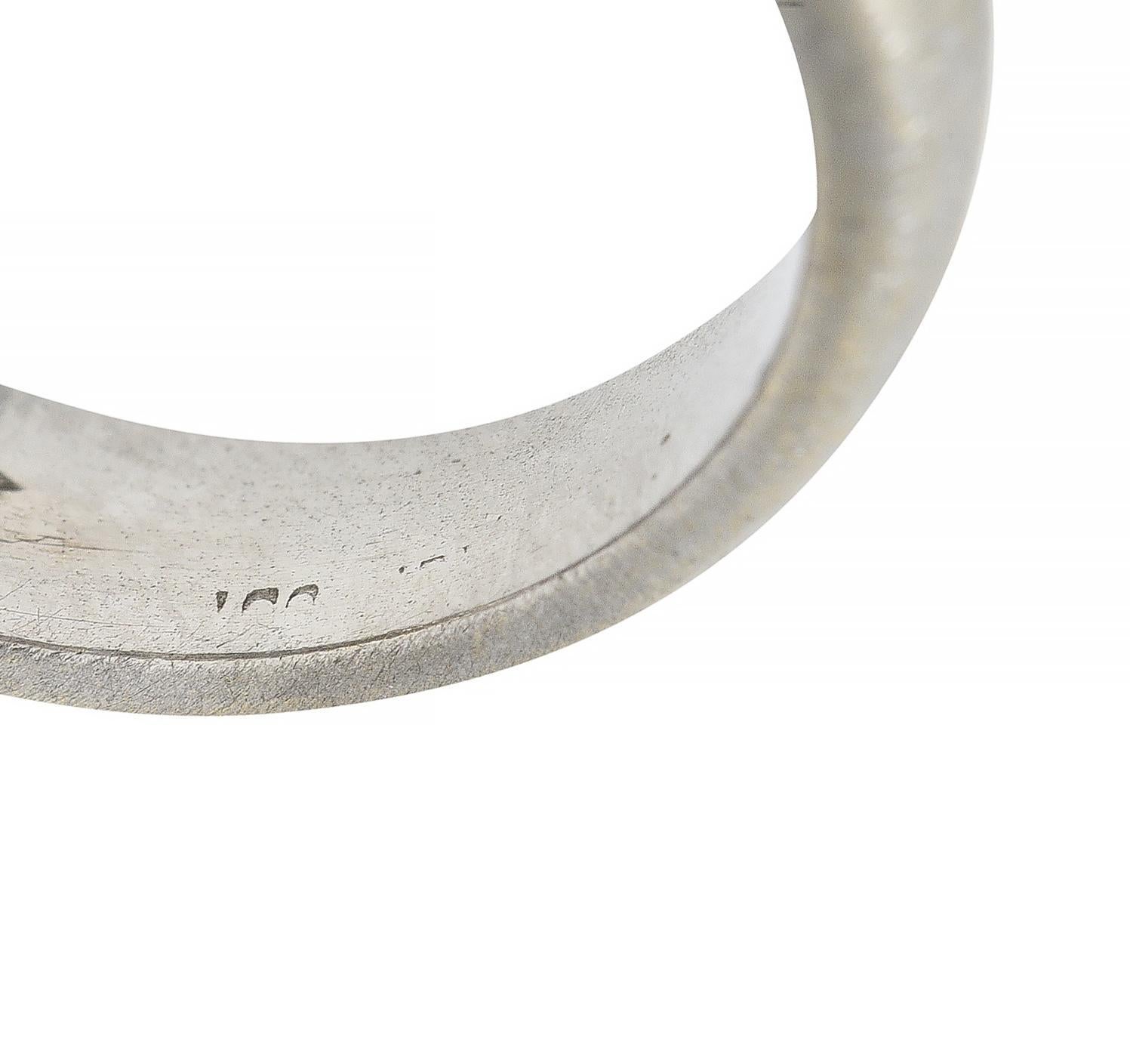 Mid-Century 1,90 CTW Diamant Platin Vintage Channel Band Unisex-Ring, Vintage im Angebot 2