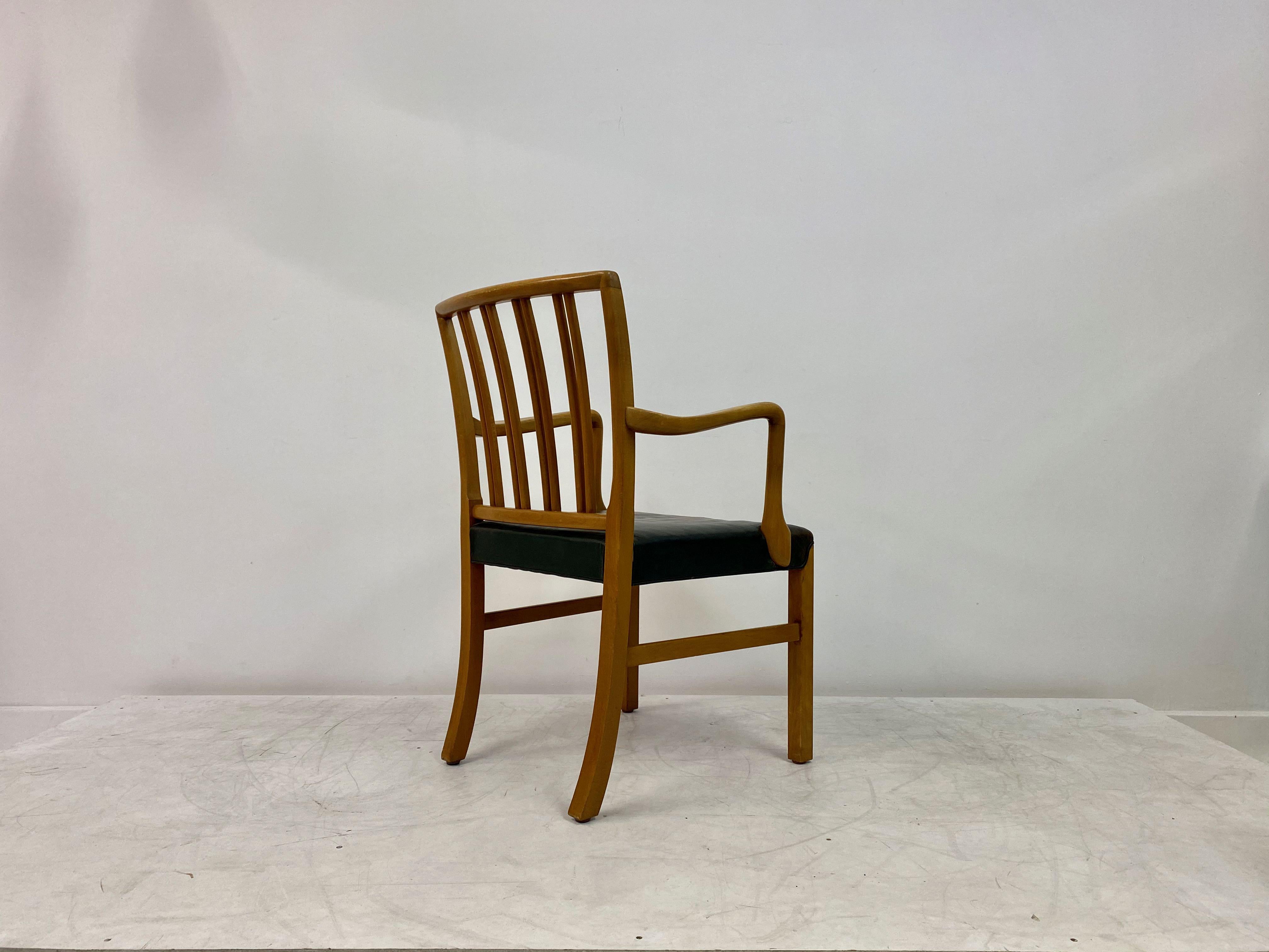 Midcentury 1940s Danish Armchair by Ole Wanscher for Fritz Hansen 2