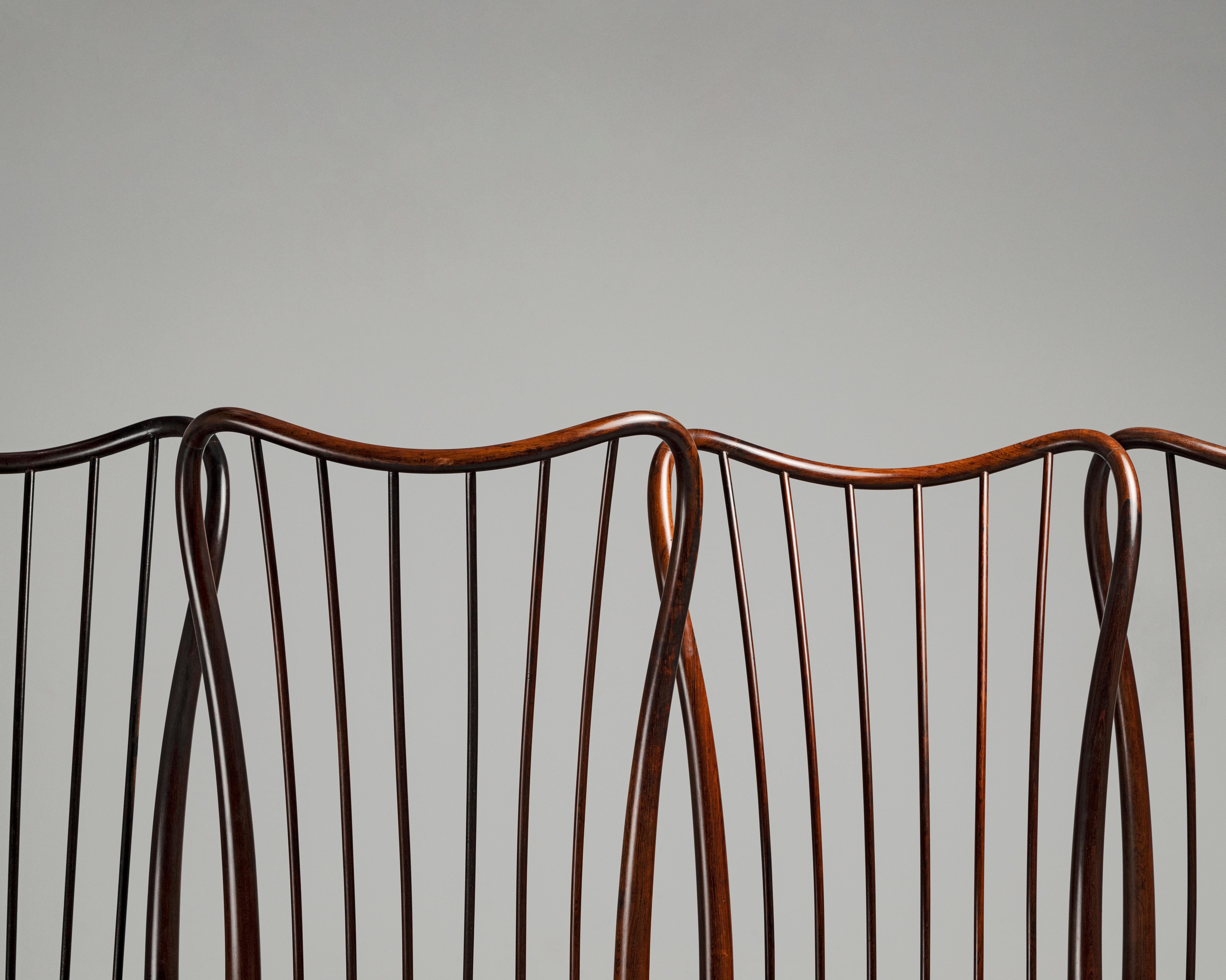 Mid-Century 1948 Vintage Joaquim Tenreiro Set of 4 Chairs In Good Condition For Sale In London, GB