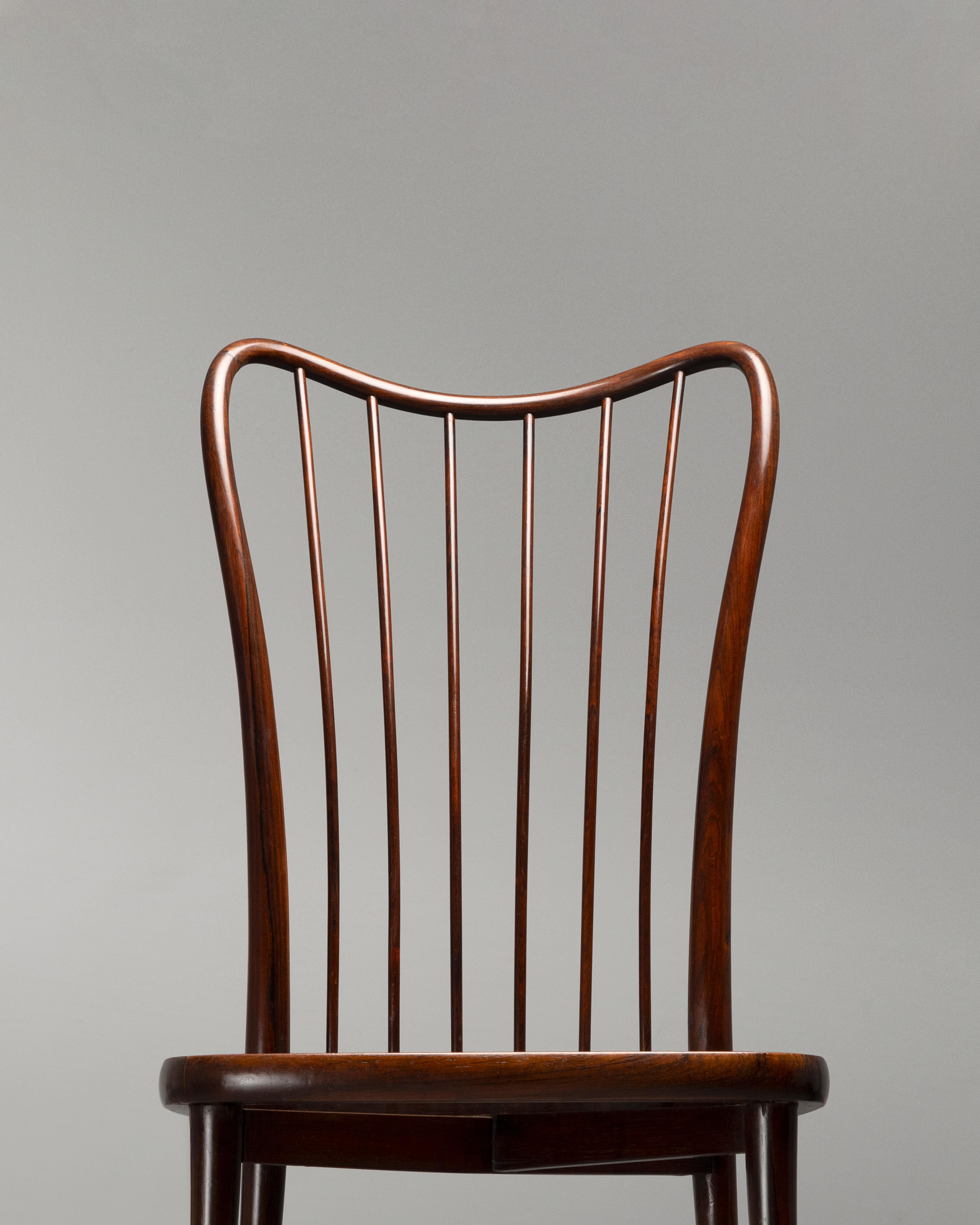 Mid-20th Century Mid-Century 1948 Vintage Joaquim Tenreiro Set of 4 Chairs For Sale