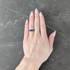 Mid-Century 1.95 CTW Sapphire Platinum Vintage Channel Stacking Band Ring