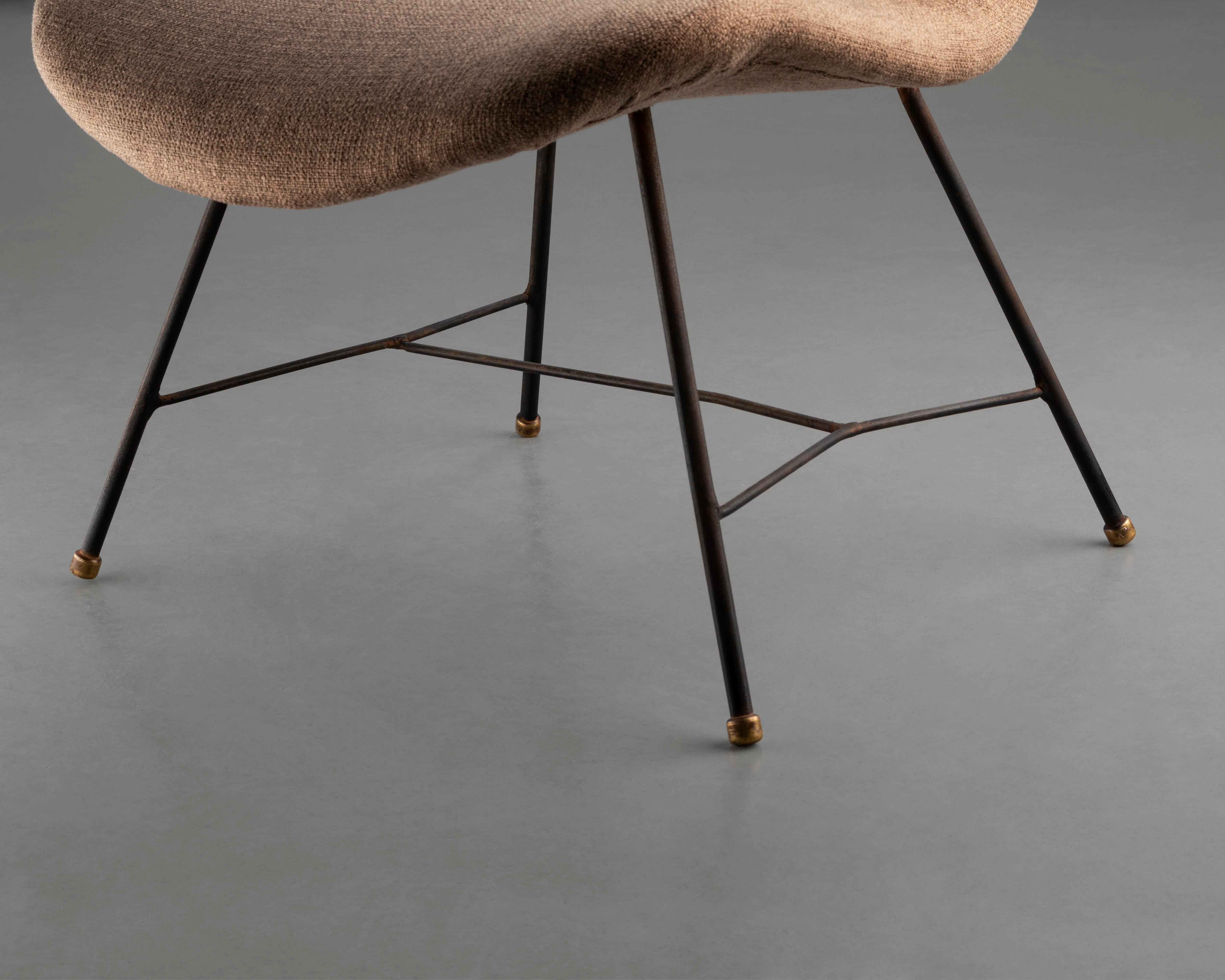 Metal Mid-Century 1950 Vintage Carlo Hauner Chair For Sale