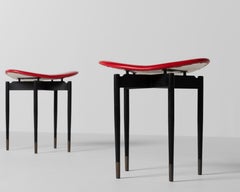 Mid-Century 1950 Vintage Carlo Mollino Stools from Lutrario Hall