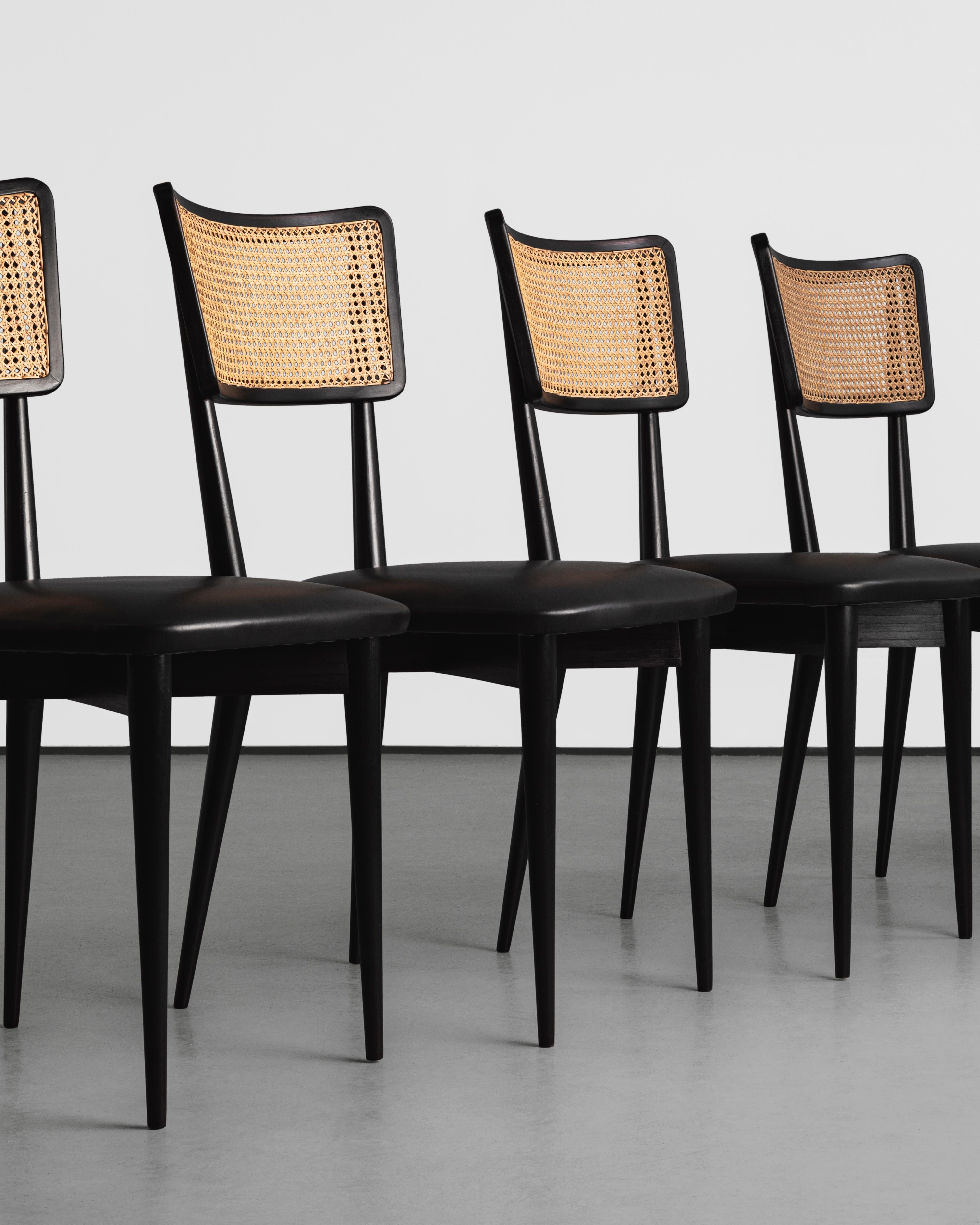 Mid-Century 1950 Vintage Flama Moveis Satz von 10 Stühlen (Mitte des 20. Jahrhunderts) im Angebot