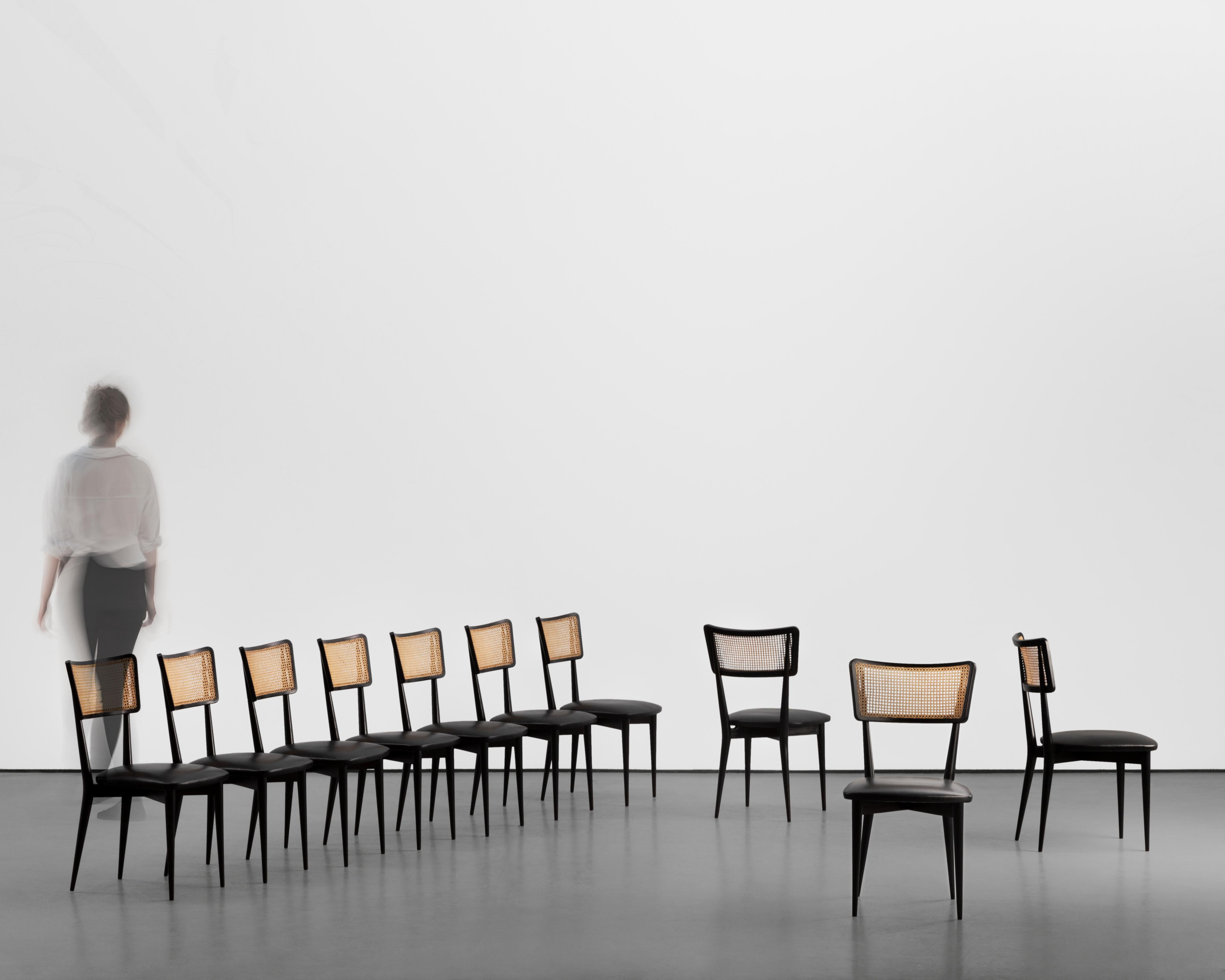 Mid-Century 1950 Vintage Flama Moveis Satz von 10 Stühlen im Angebot 4