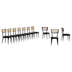Set di 10 sedie vintage Flama Moveis del 1950, metà del secolo scorso