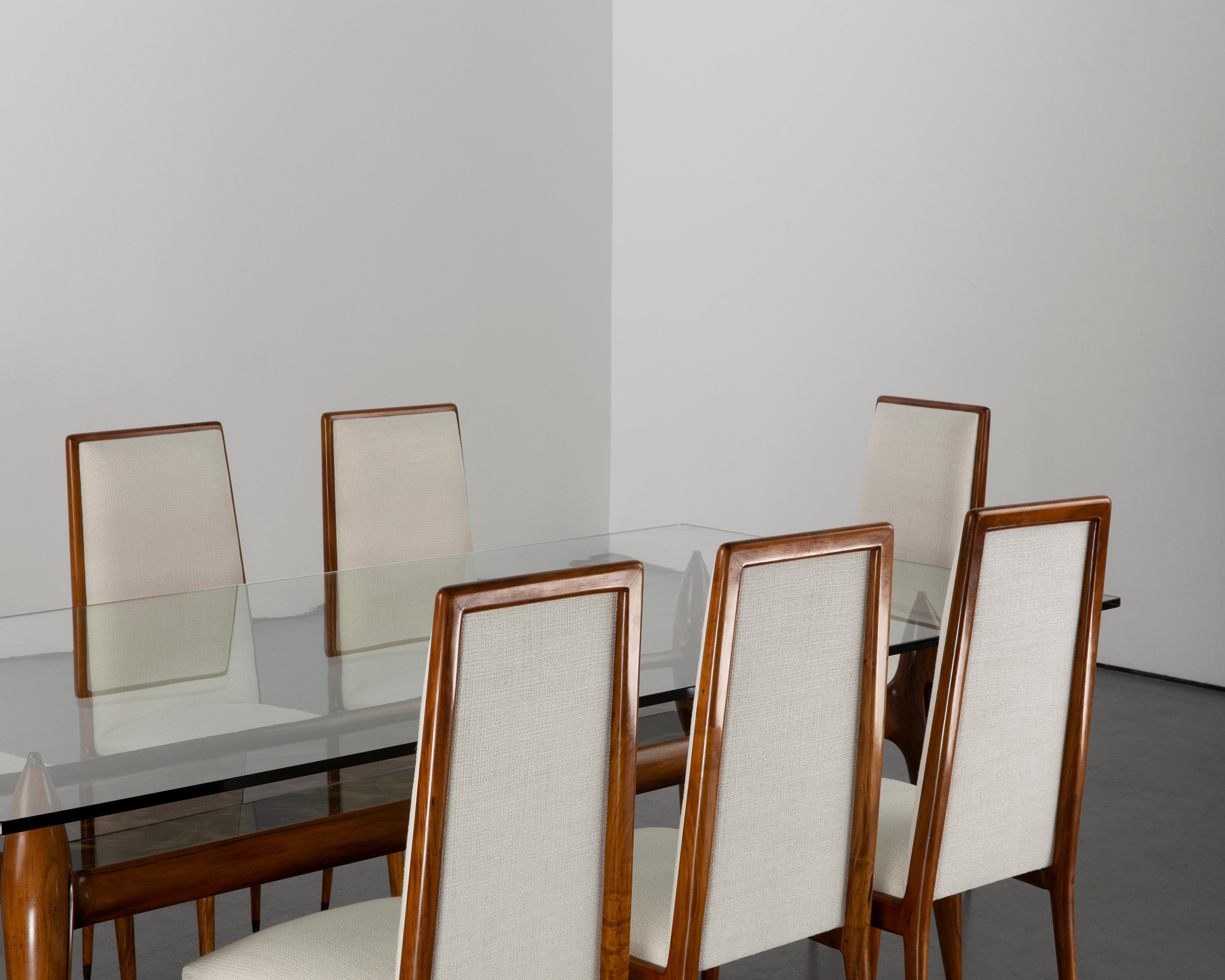 Set da pranzo vintage Giuseppe Scapinelli, metà secolo 1950 in vendita 2