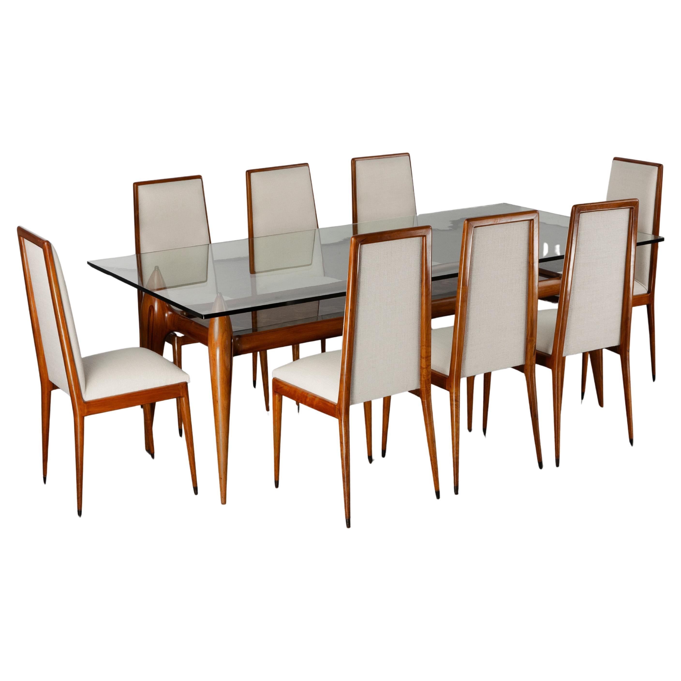 Set da pranzo vintage Giuseppe Scapinelli, metà secolo 1950 in vendita