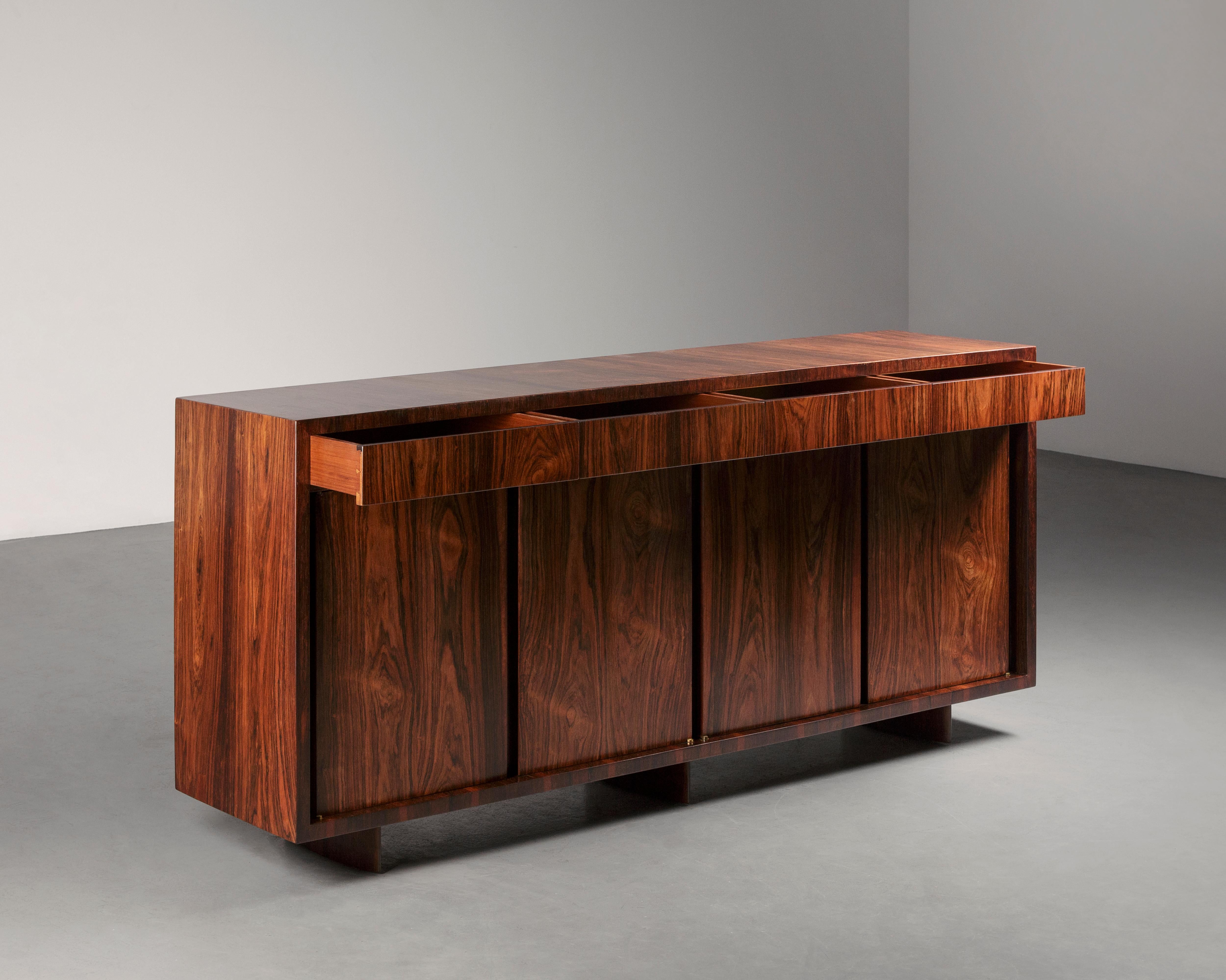 Imbuia Mid-Century 1950 Vintage Joaquim Tenreiro Credenza For Sale