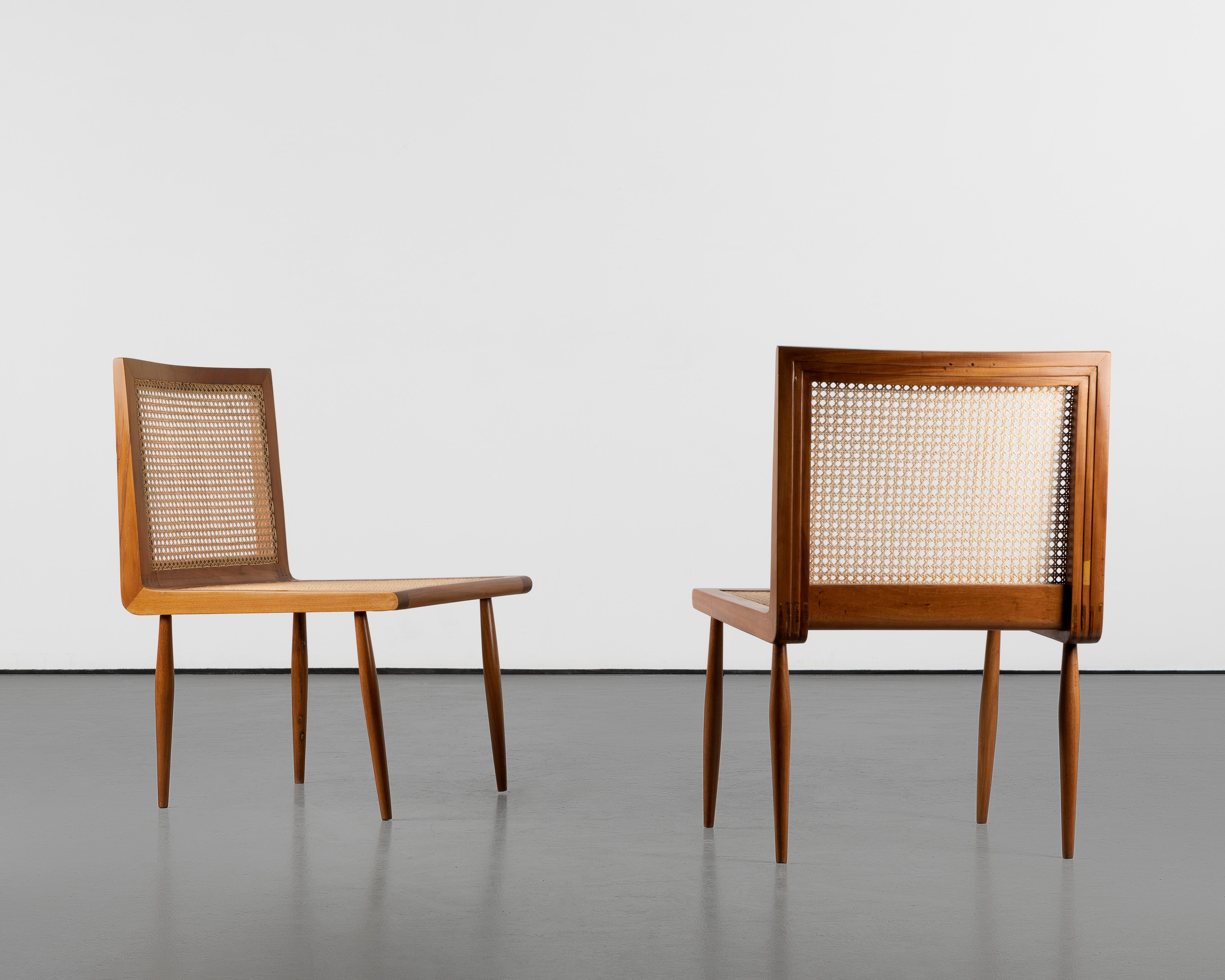 Mid-Century 1950 Vintage Joaquim Tenreiro Pair of Easy Chairs In Good Condition For Sale In London, GB