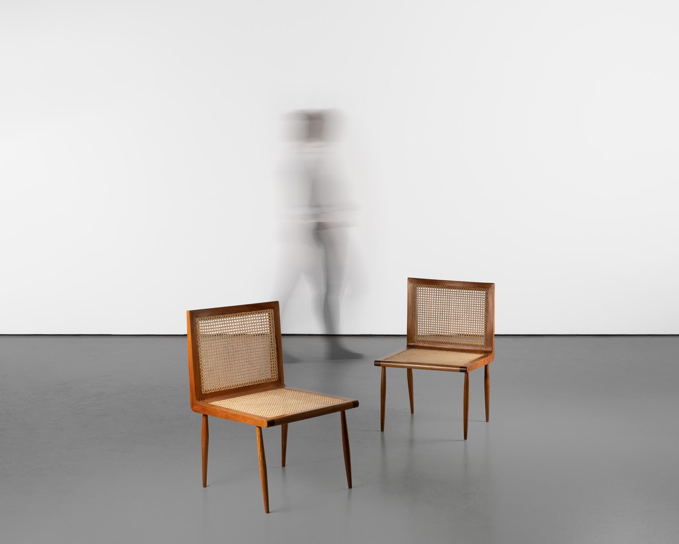 Mid-Century 1950 Vintage Joaquim Tenreiro Pair of Easy Chairs For Sale 2