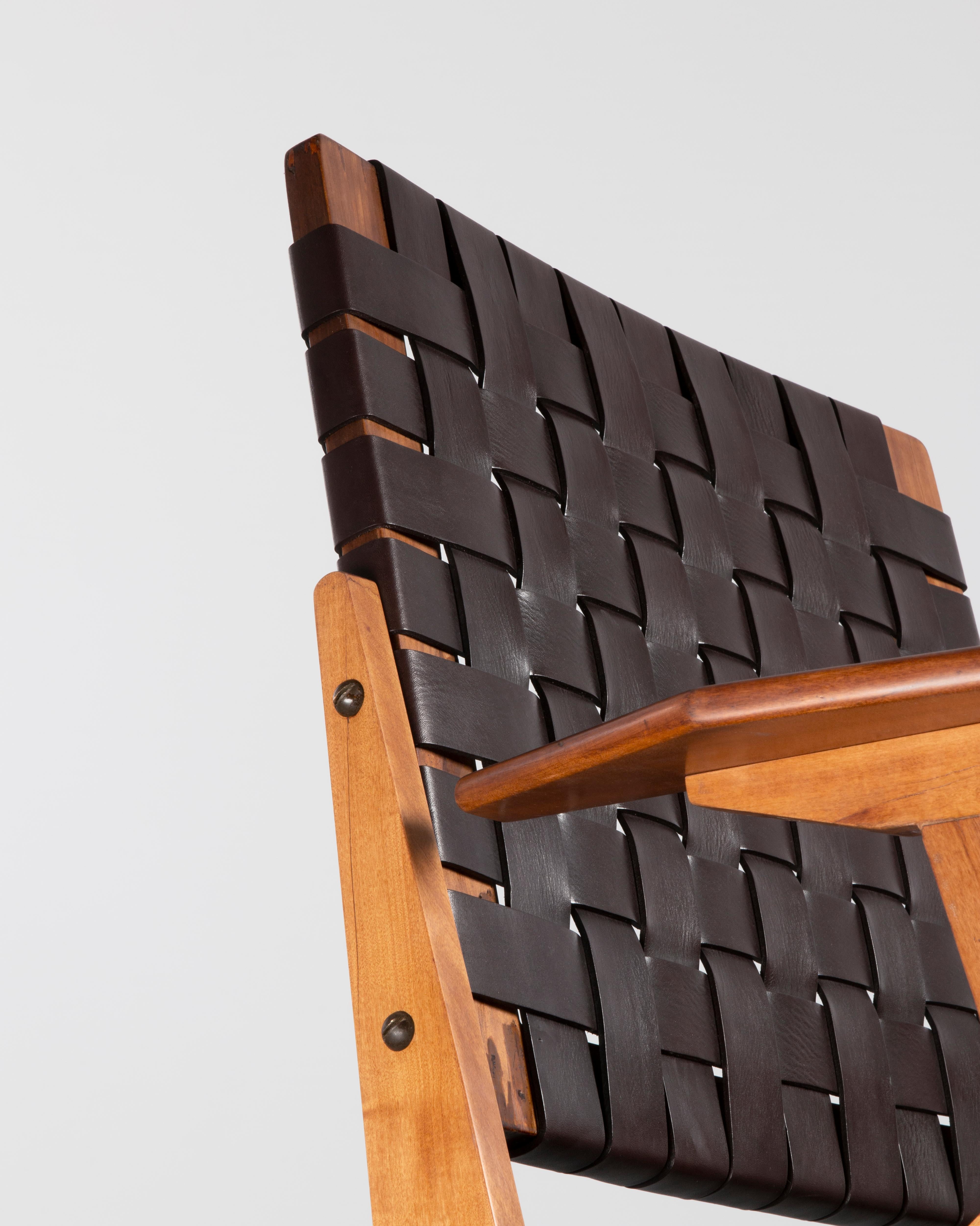 Mid-Century 1950 Vintage Zanine Caldas Armchair For Sale 2