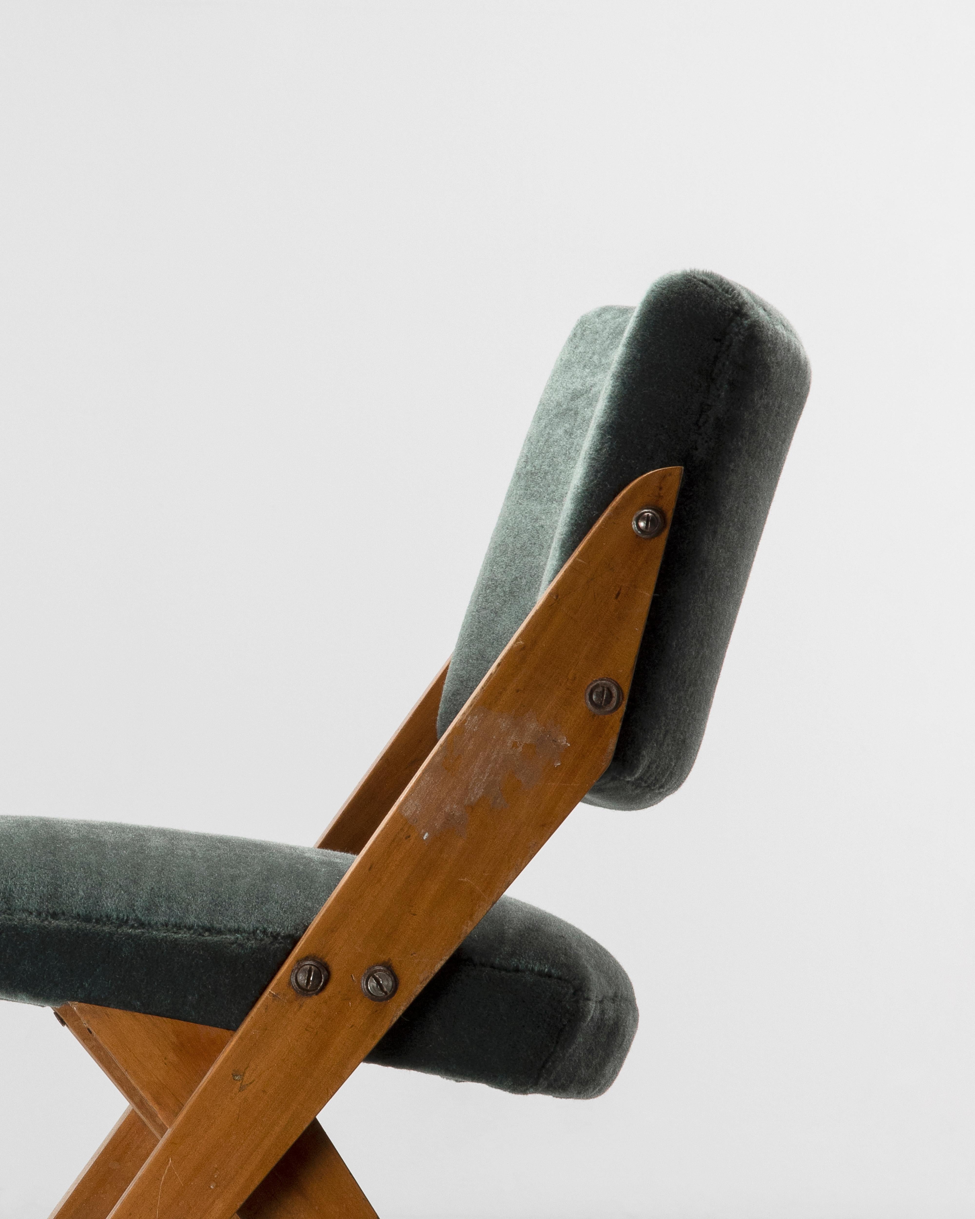 Mediados de Siglo 1950 Vintage Zanine Caldas Pareja de Sillas de Tijera en venta 7