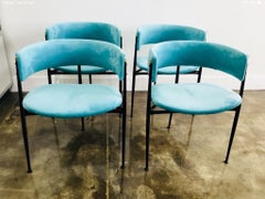 Midcentury 1950s Australian Atomic Age Set of Four Dining Chairs