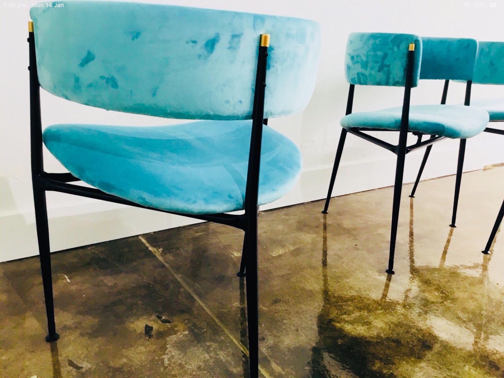 Mid-Century Modern Midcentury 1950s Australian Atomic Age Set of Four Dining Chairs For Sale