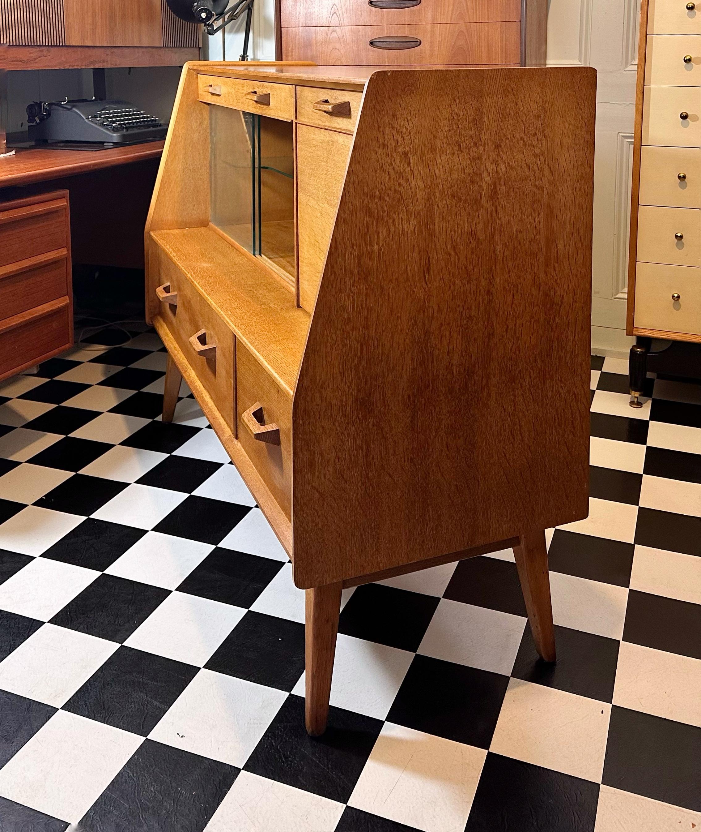 Mid-Century 1950’s E Gomme G Plan Highboard/Sideboard/Media Cabinet  In Good Condition For Sale In London, GB