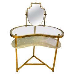 1950s Italian Brass Vanity Table