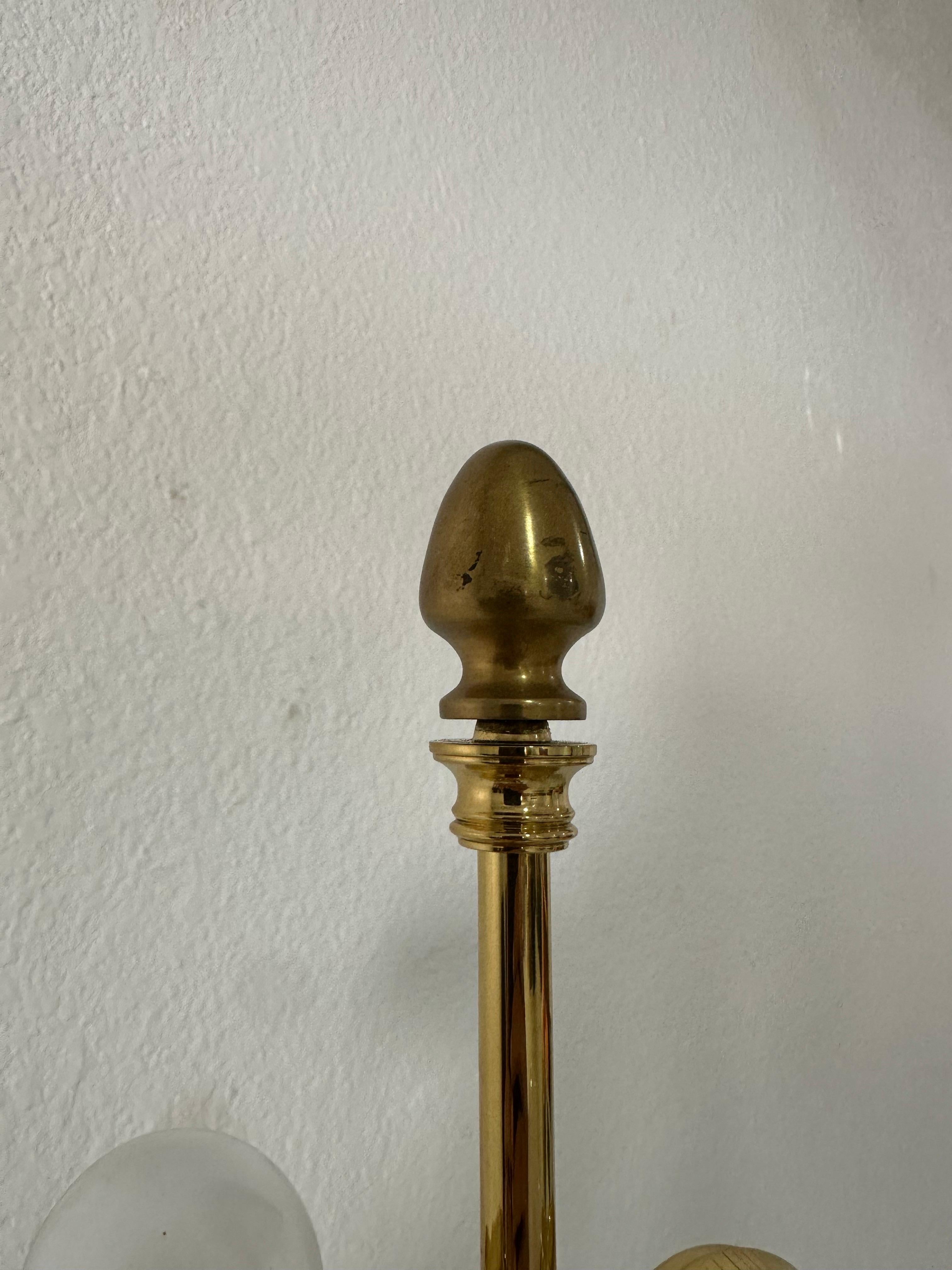 Lampada da tavolo Marbro in ottone con pavone Hollywood Regency, metà secolo 1950 in vendita 6