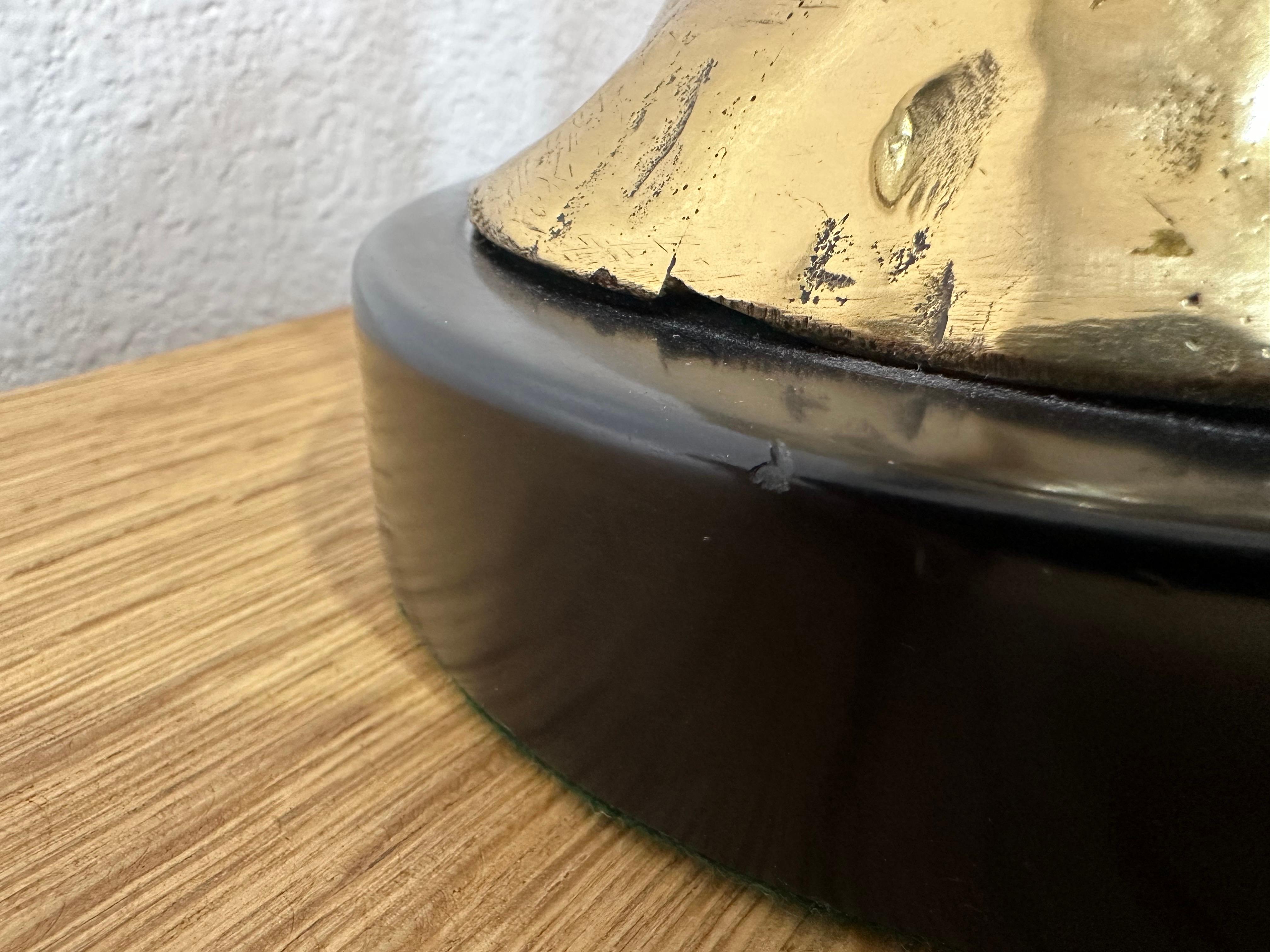 Lampada da tavolo Marbro in ottone con pavone Hollywood Regency, metà secolo 1950 in vendita 7