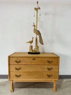 Mid Century 1950’s Marbro Brass Peacock Table Lamp Hollywood Regency