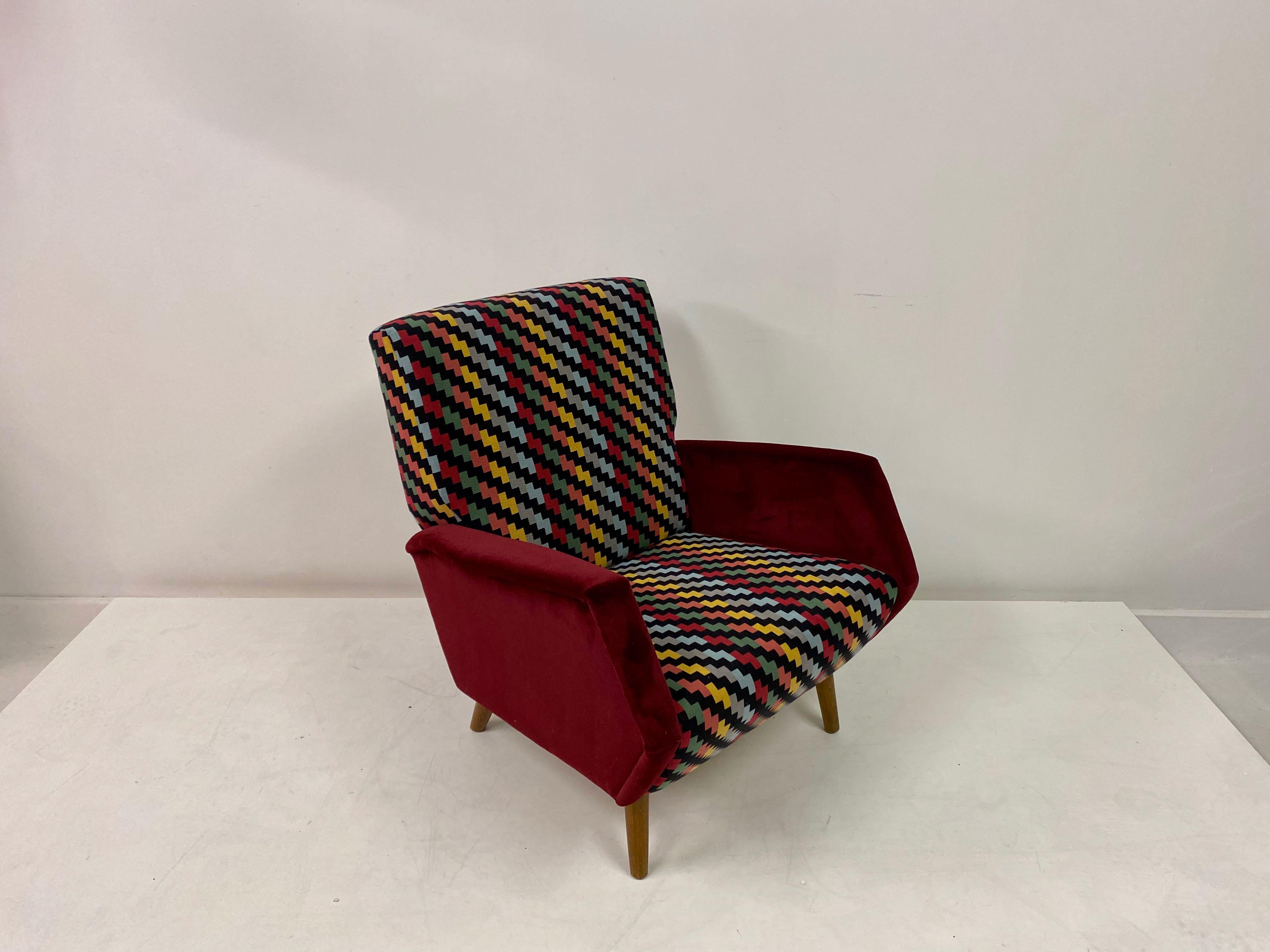 Mid Century 1950s Model 803 Armchair by Gio Ponti For Sale 6