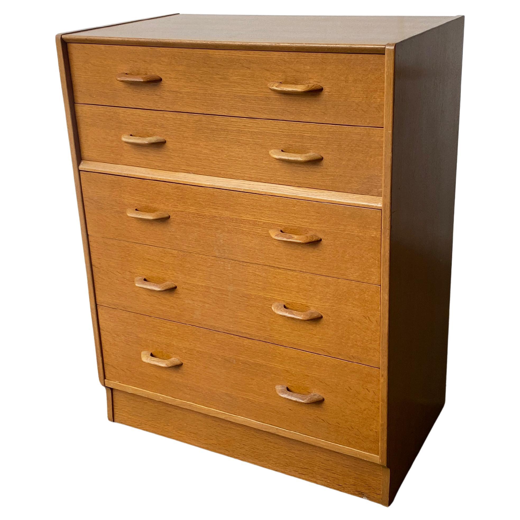 Mid-Century 1950’s oak chest of drawers by G Plan / E gomme For Sale