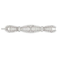 Armband aus den 1950er Jahren mit breiten Diamant-Links im Fancy-Cut, 43,25 Karat, Platin
