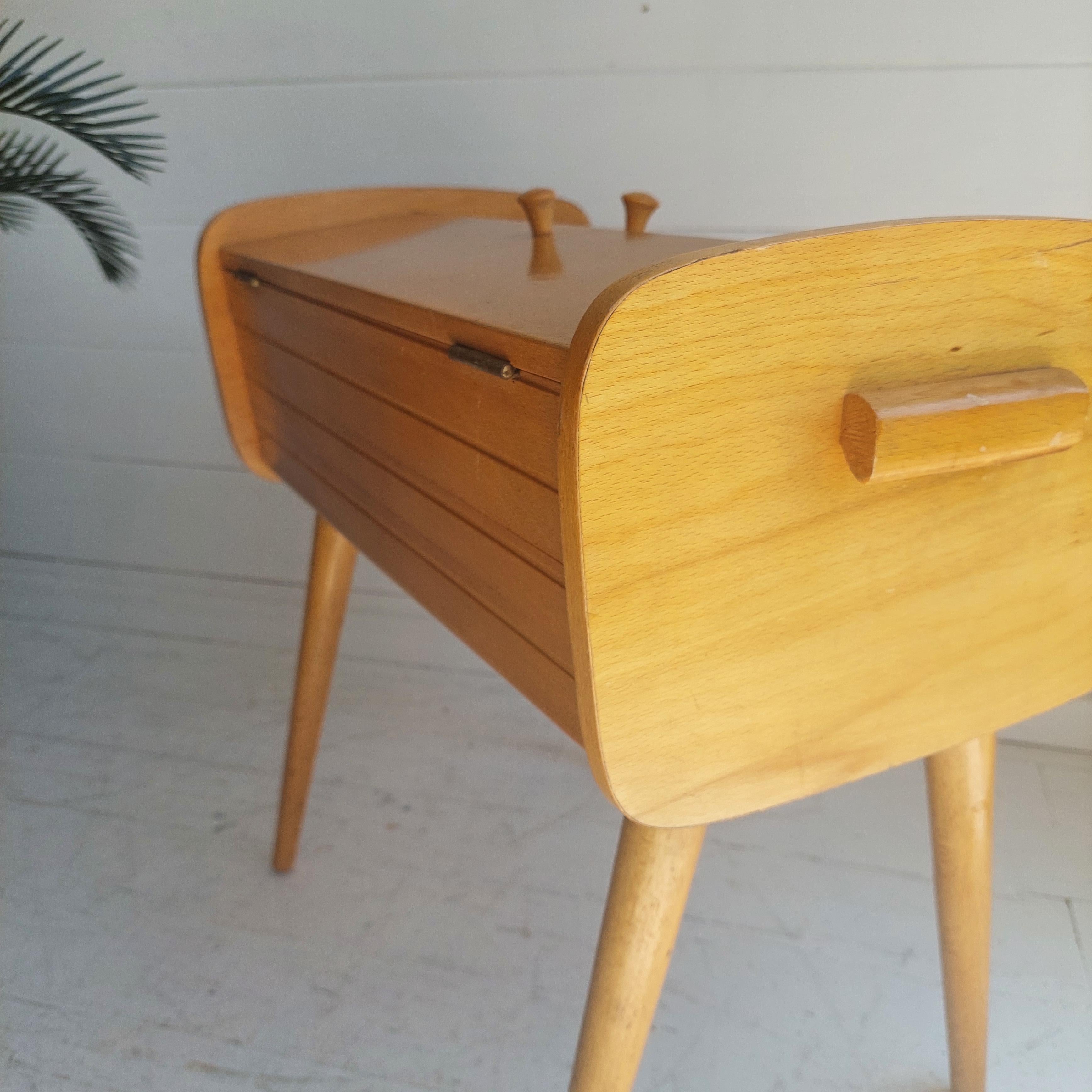 1950s sewing box on legs