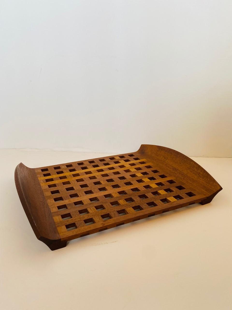 vintage teak tray