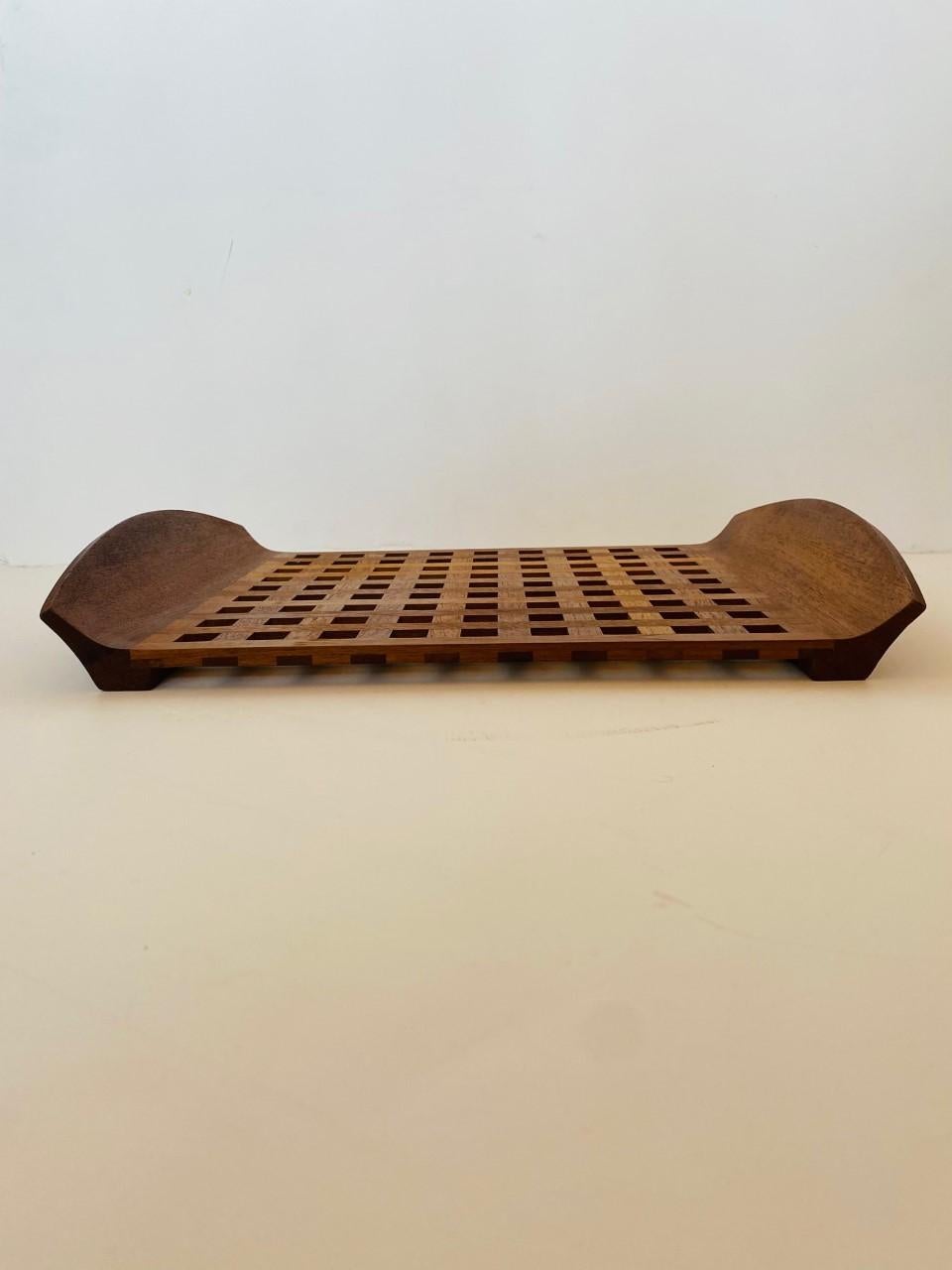 Hand-Crafted Midcentury 1950s Solid Teak Danish Modern Rare Tray by Quistgaard for Dansk For Sale