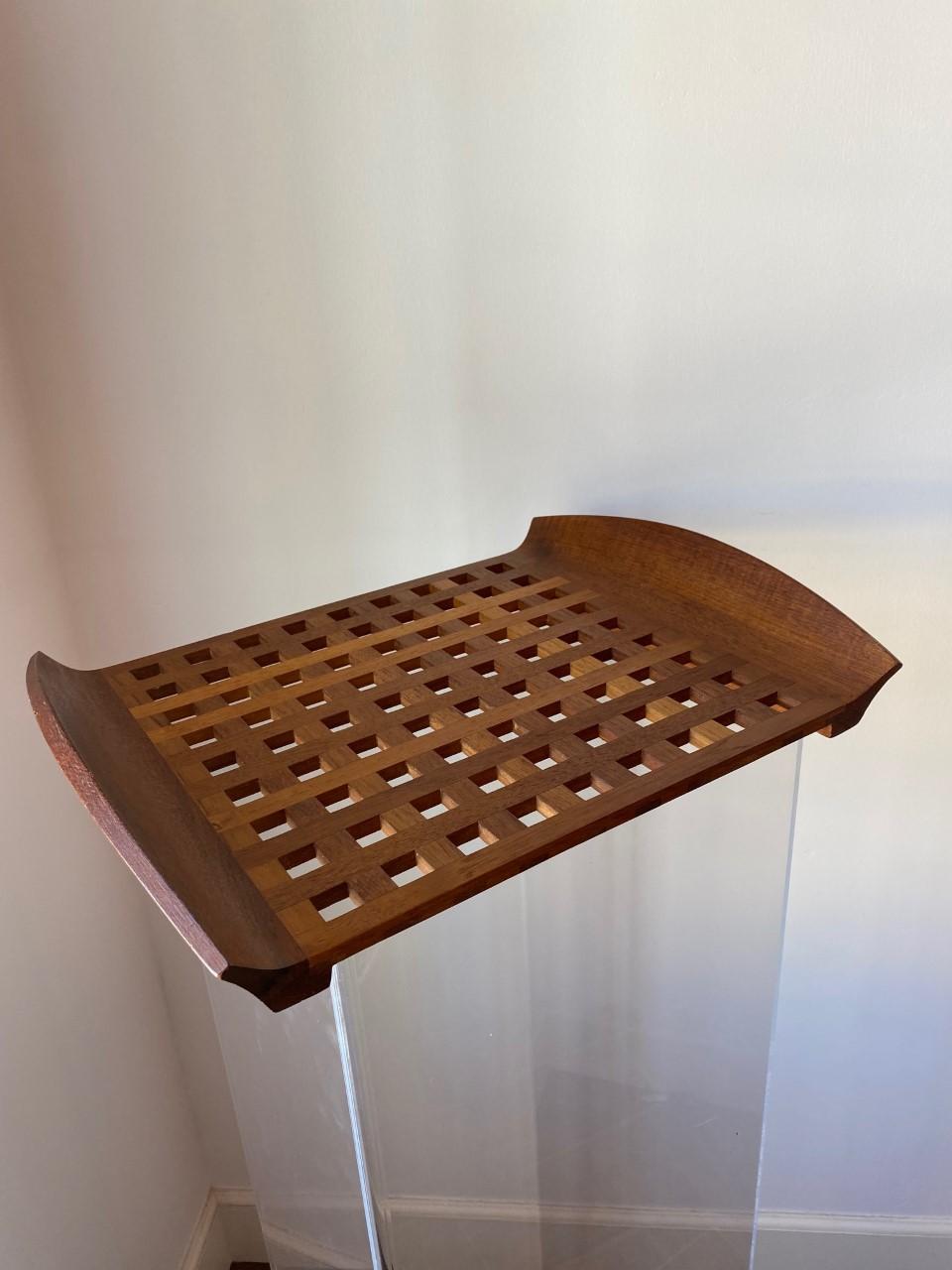 Midcentury 1950s Solid Teak Danish Modern Rare Tray by Quistgaard for Dansk In Good Condition For Sale In San Diego, CA